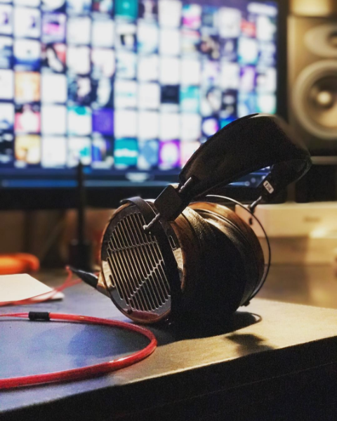 @stevechavez instagramed this amazing shot of his Audeze LCD-3 with our Heimdall 2 Headphone Cable.  #happyplace :)