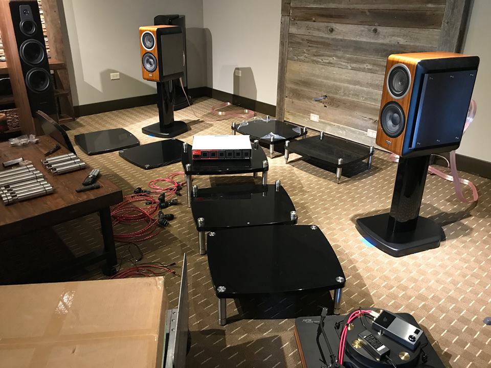 Here's a setup shot of F1 Audio readying their system with Heimdall 2